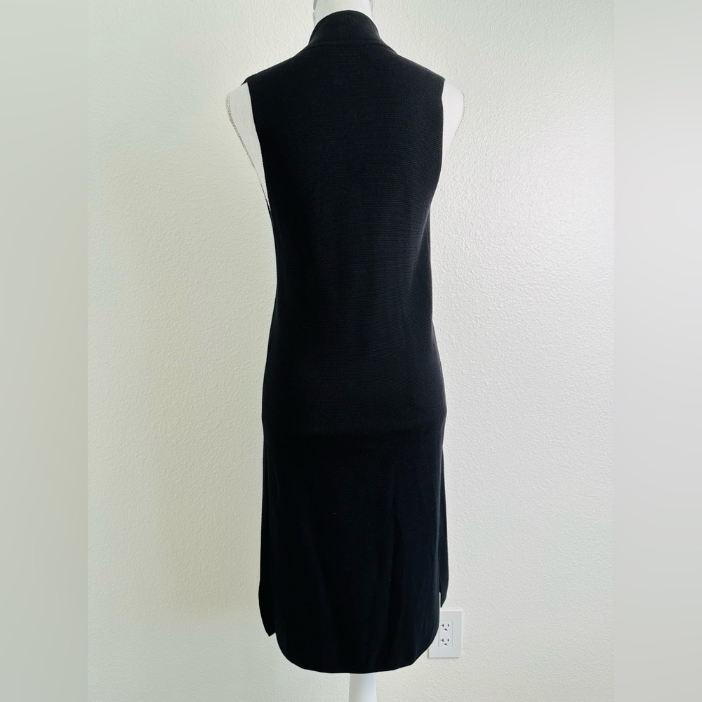 Ann Taylor Women's Black Open Front Long Sweater Vest Size XS - Picture 3 of 12